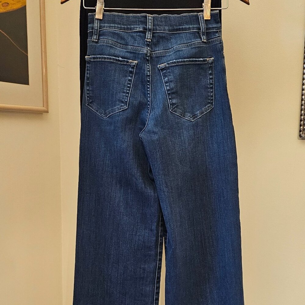 Frame Le Slim Palazzo jeans, fitted hip, high-rise, wide-leg sz 25 NEW w/tags - Picture 2 of 14
